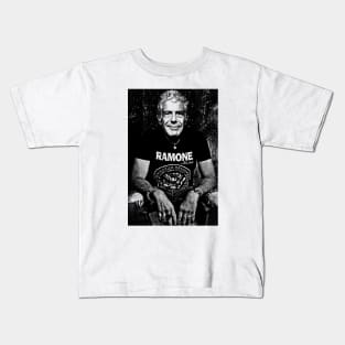 BLACK BOURDAIN PUNK ROCK Kids T-Shirt